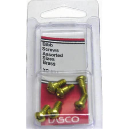 Larsen Supply Co XS-601 Brass Bibb Screw, 6PK 657666